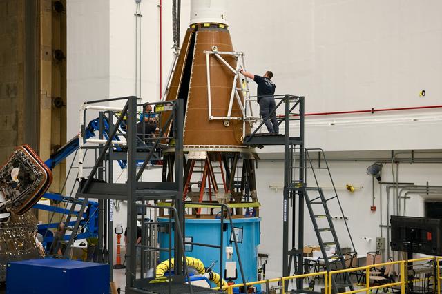 NASA image: The Launch Abort System prepares for testing at the Space Environments Complex at NASA’s Glenn Research Center