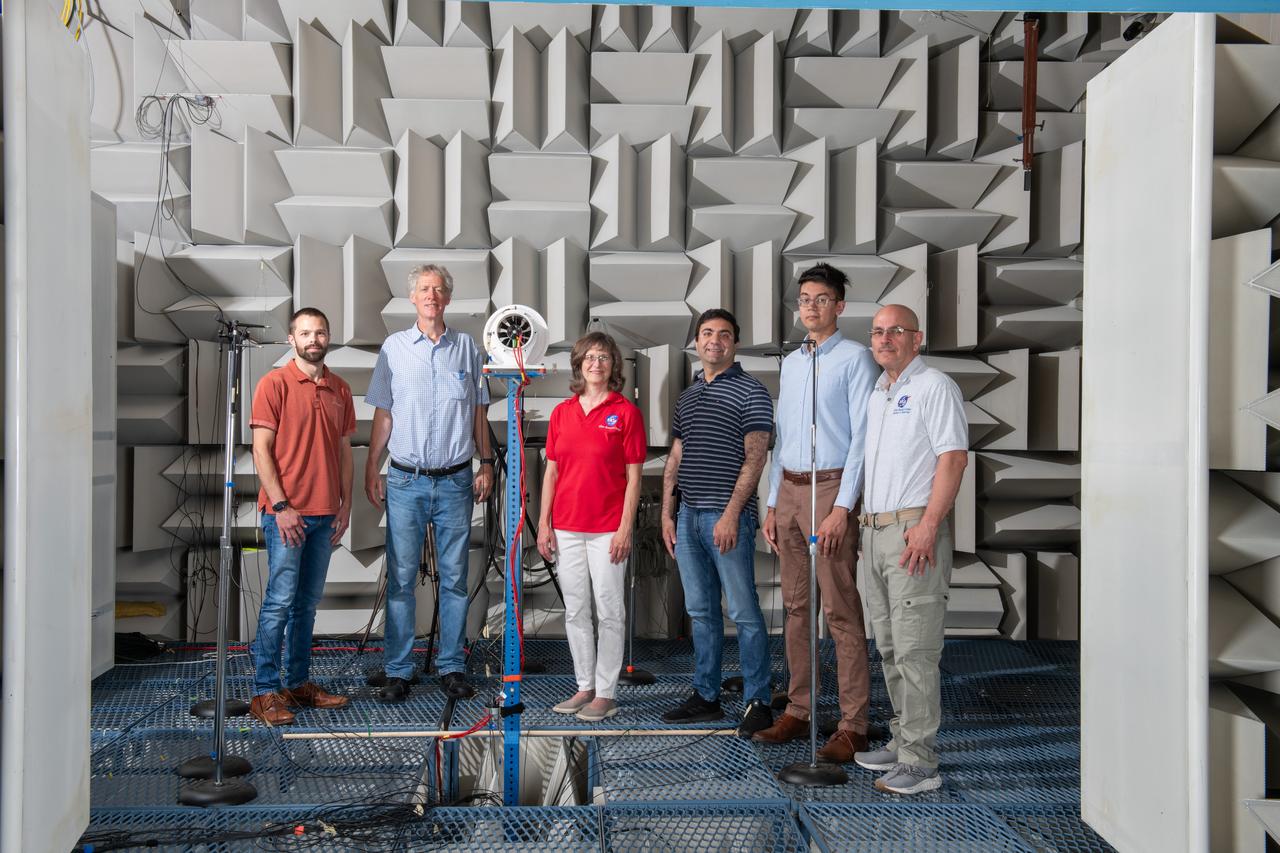 The Quiet Electric Engine V1 (QUEEN V1) experiment that was performed in the NASA GRC Acoustical Testing Laboratory (ATL). Equipment is installed in the anechoic chamber and in the adjacent control room. In response to the pervasive health and environmental problems associated with aviation noise and air pollution, NASA’s Quiet Electric Engine (QUEEN) team is working to increase the peace and quiet in the world by researching ways to make engines for large single-aisle aircraft safer, cleaner, and quieter.