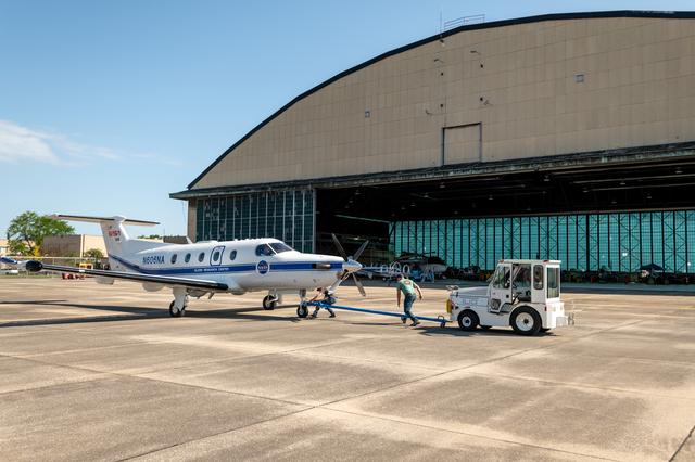 NASA image: Pilatus PC-12 Being Prepped For Takeoff