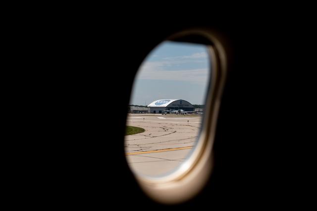 NASA image: Hangar view from the PC-12 Aircraft