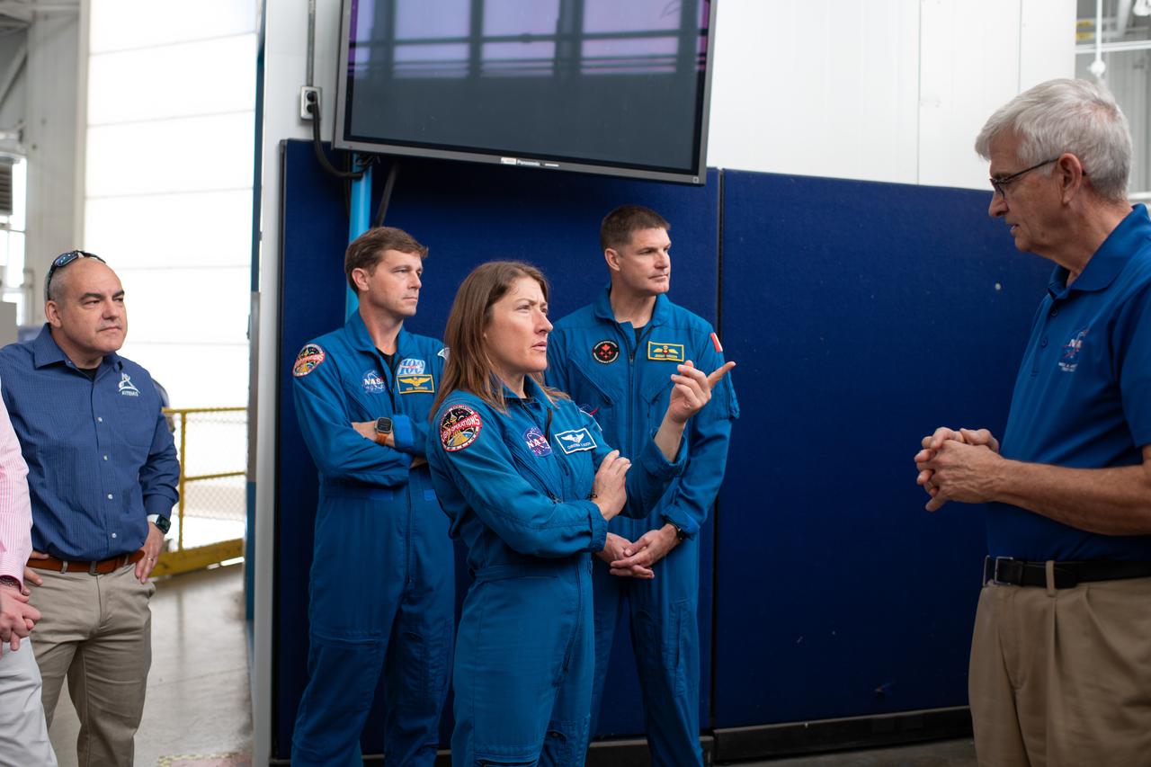 Tours were given of the In Space Propulsion Facility (ISP) in Sandusky, OH at Neil Armstrong Test Facility. NASA’s Facility is the world’s only high altitude test facility capable of full-scale rocket engine and launch vehicle system level tests. The facility supports mission profile thermal vacuum simulation and engine firing.  Employees meet three of the four astronauts who will venture around the Moon on Artemis II, the first crewed flight paving the way for future lunar surface missions. Commander Reid Wiseman and Mission Specialists Christina Koch and Jeremy Hansen will be on hand to discuss their upcoming mission and participate in a Question and Answer session with employees afterward. Hansen is an astronaut with the Canadian Space Agency. Victor Glover, the pilot and fourth crew member, will not be present.   Awards were given to employees that participated in Orion for Artemis I. 