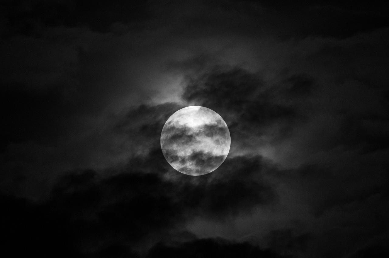 The Supermoon that was visible on September 17th, 2024 in Cleveland, OH. On this day, the full moon was a partial lunar eclipse; a supermoon; and a harvest moon.