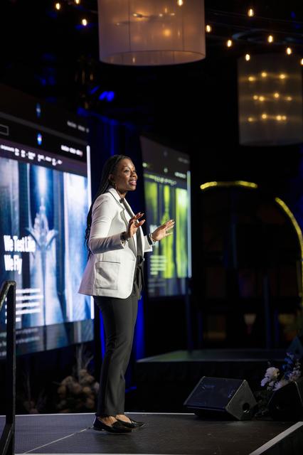 NASA image: Nikki Welch Speaking During Evening with the Stars 2024