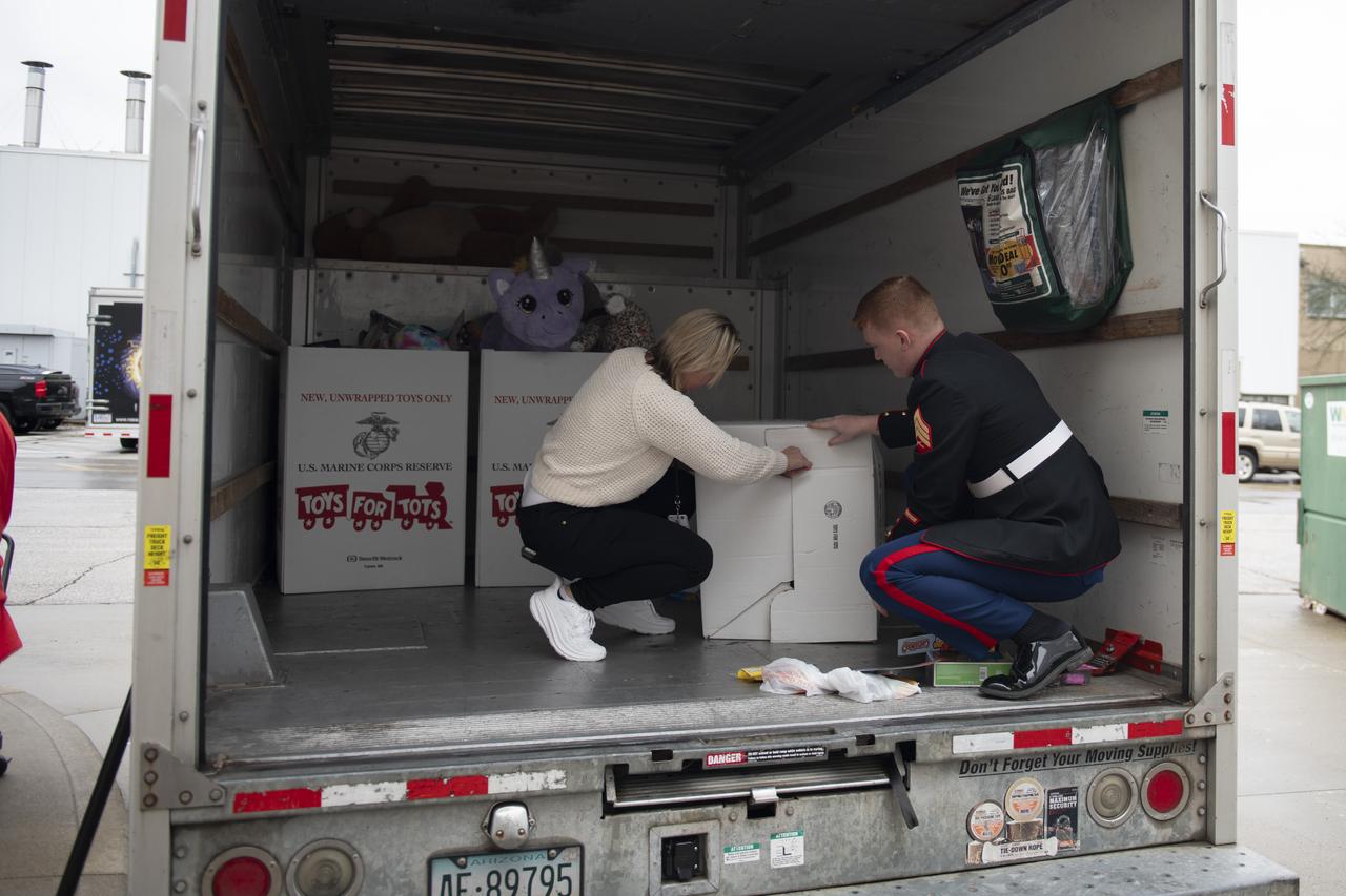 The US Marine Corps Reserve Collected Toy Donations for the 2024 Holiday Season during Winterfest on December 9, 2024.