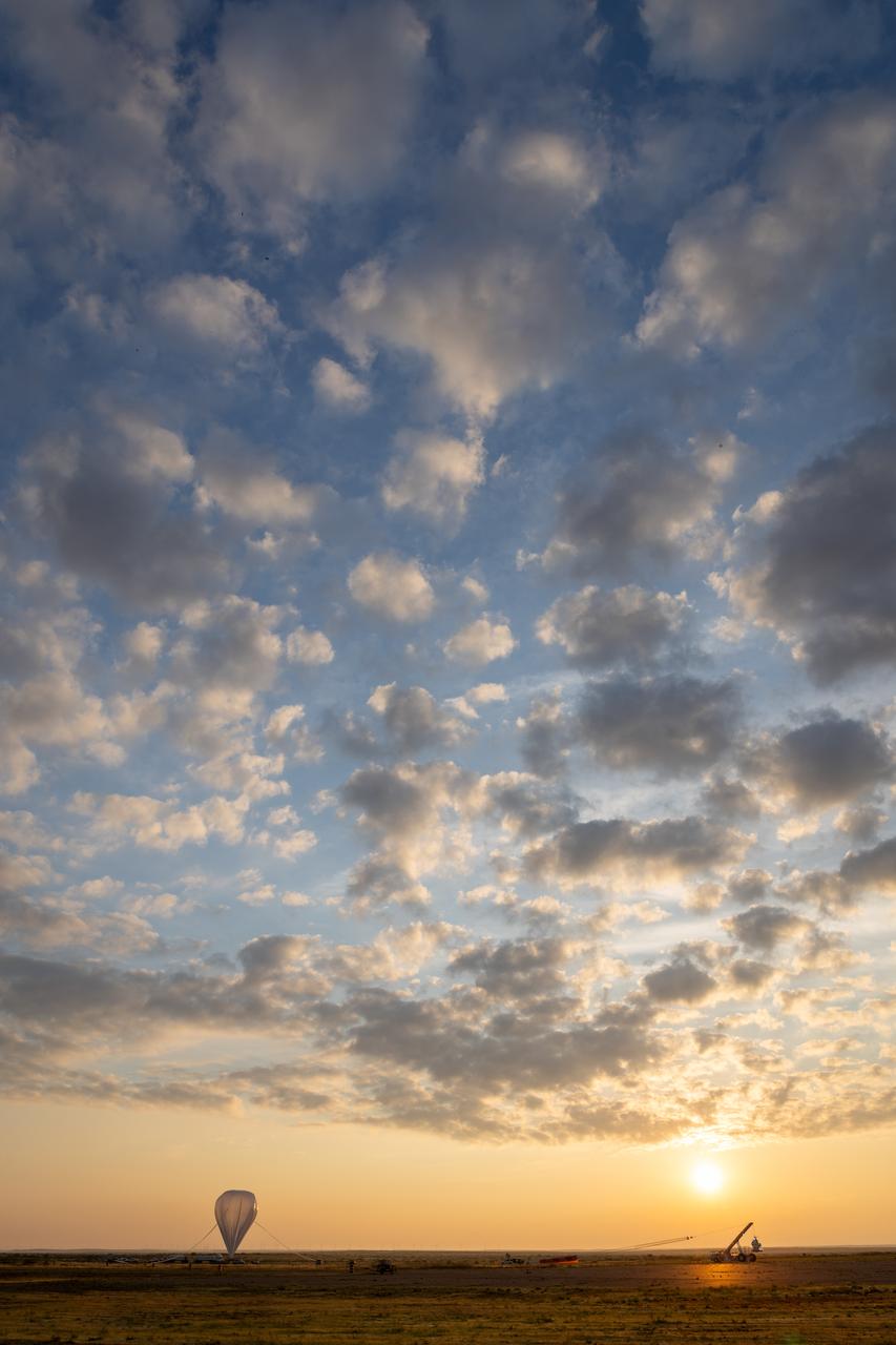 It takes around an hour to fill a 39-million-cubic-foot scientific balloon with helium. The EXCITE telescope is poised for launch as the day breaks on August 31st, 2024. 