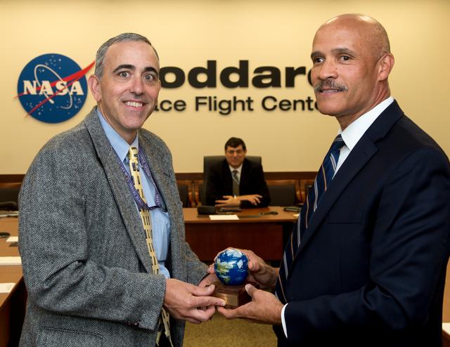 NASA image: Ray Rubilotta receives the Blue Marble Award