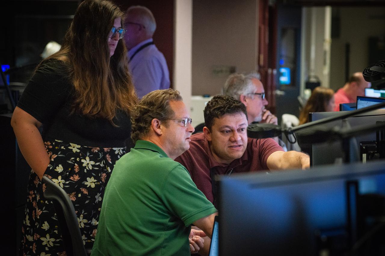 Members of the Hubble operations team work in the control room on July 15, 2021 to restore Hubble to science operations.  Credits: NASA/Goddard/Rebecca Roth  ---  More info: Hubble’s payload computer, which controls and coordinates the observatory’s onboard science instruments, halted suddenly on June 13. When the main computer failed to receive a signal from the payload computer, it automatically placed Hubble’s science instruments into safe mode. That meant the telescope would no longer be doing science while mission specialists analyzed the situation.  In response to the anomaly, NASA began a switch to backup spacecraft hardware on Hubble in response to an ongoing problem with its payload computer. This was a multi-day event.  Science observations restarted the afternoon of Saturday, July 17.  