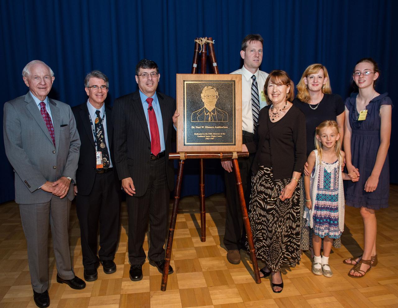 Bldg 8 Auditorium is named Dr. Noel Hinners Auditorium-   Diana Hinners, wife of the late Dr. Hinners on June 24, 2015.