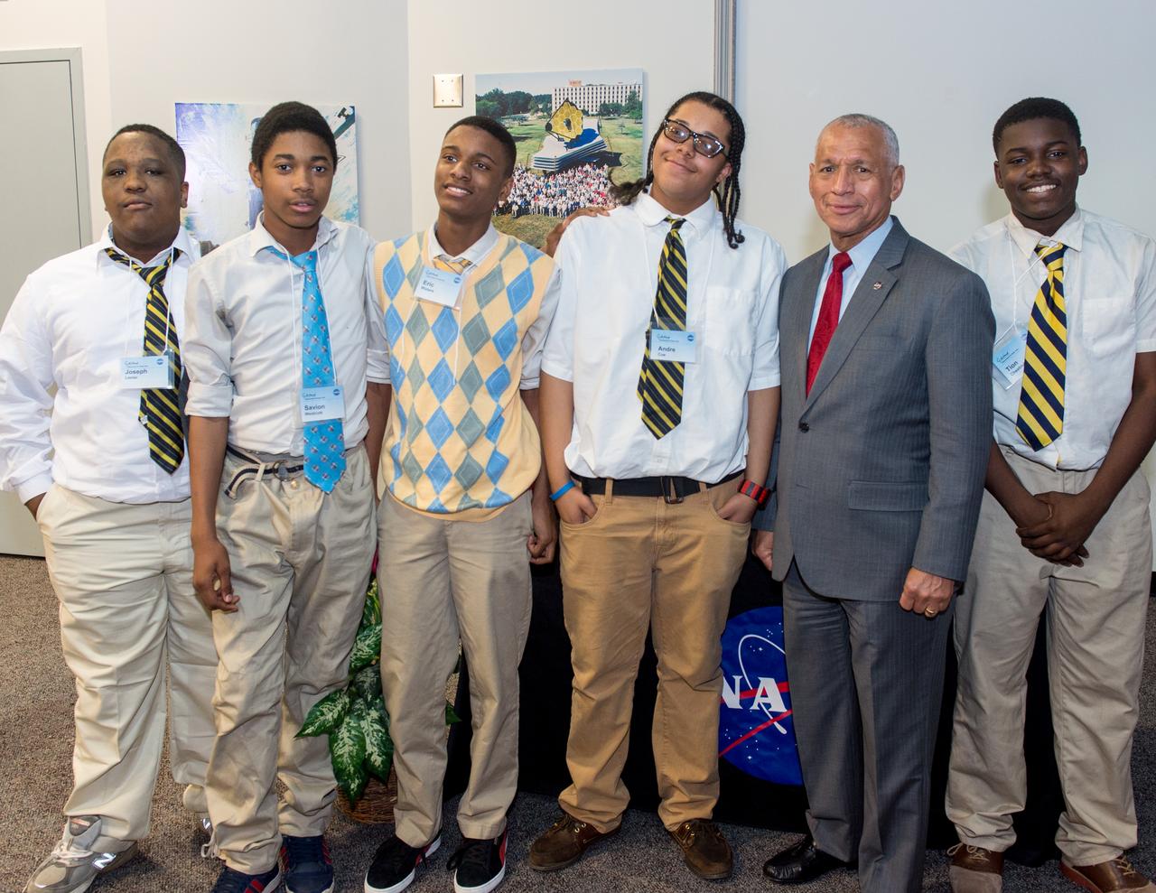 White House My Brother's Keeper Program  with Administrator Bolden, Center Director Scolese having lunch with Bluford Drew Jemison STEM Academy