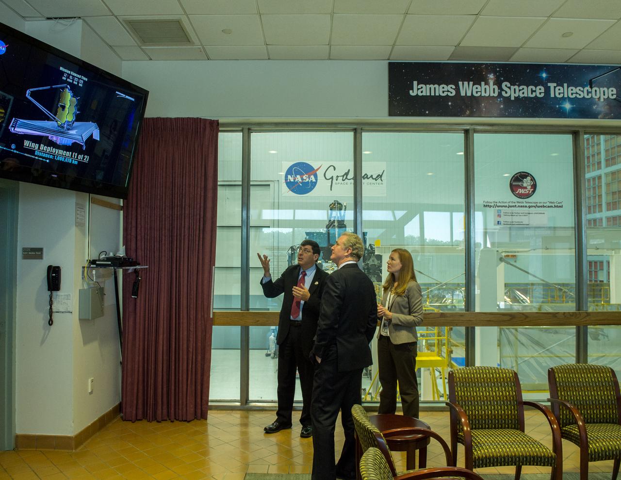 Representative Chris Van Hollen visits NASA Goddard Space Flight Center with Center Director Chris Scolese.