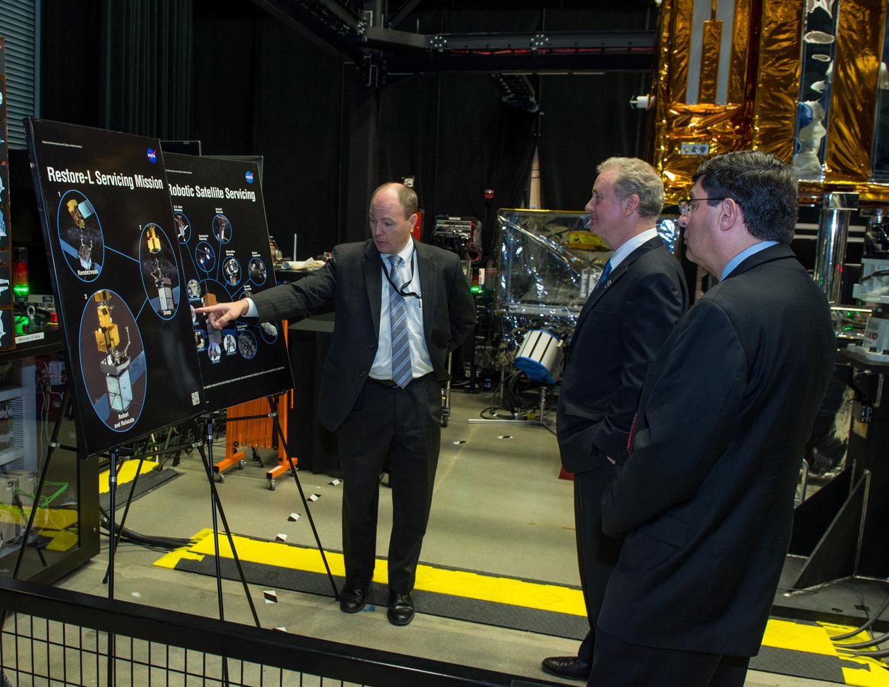Representative Chris Van Hollen visits NASA Goddard Space Flight Center with Center Director Chris Scolese.