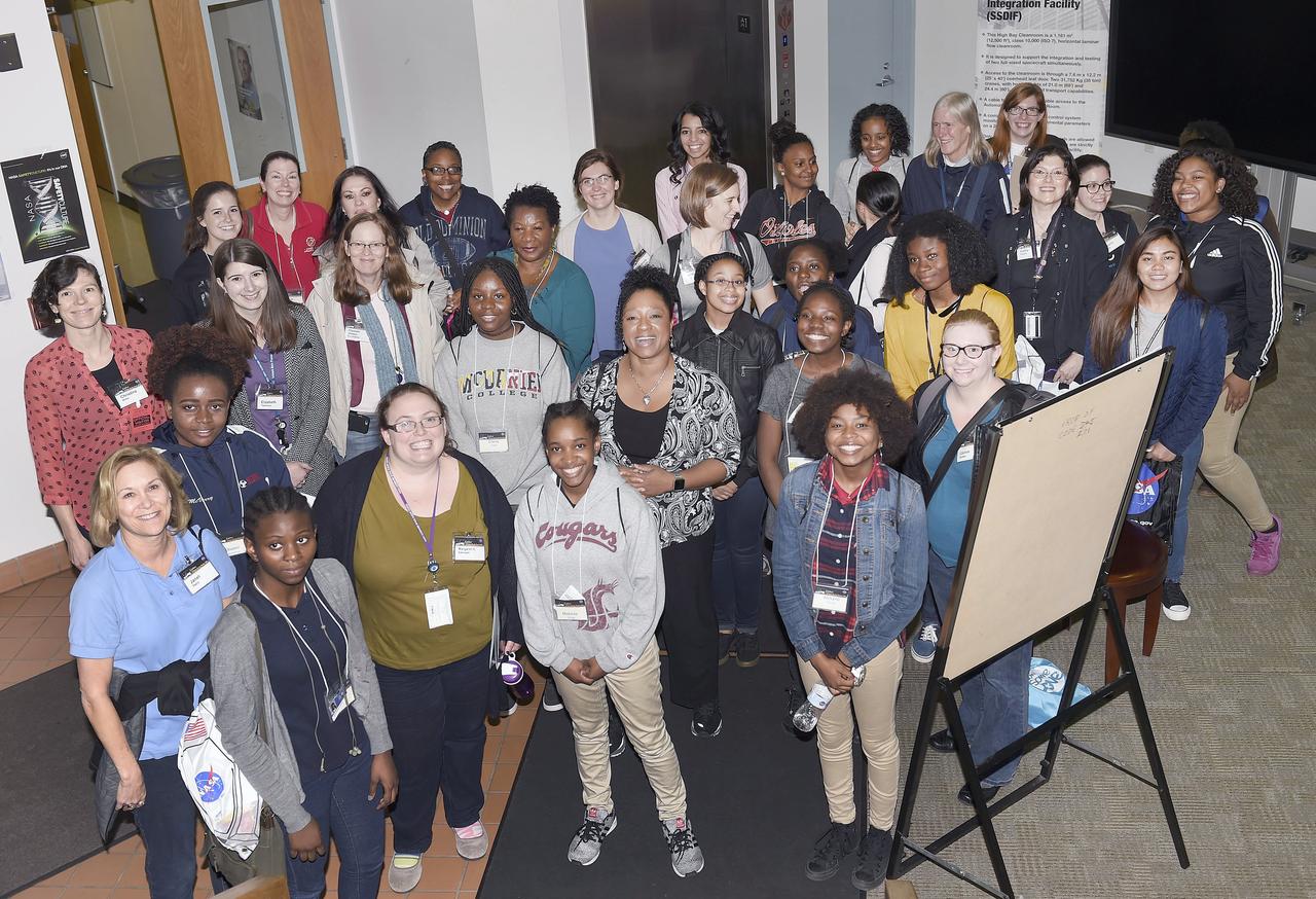 Girls Night In was held at Goddard on Nov 4-5, 2016.  This is a pilot program which reinvigorates, inspires, and engages high school girls who may be struggling or not fully engaged in STEM  (Science, Technology Engineering and Math) education.  The program allowed NASA women to share and demonstrate the work they do, provide the girls an opportunity to completely immerse themselves in Goddard science, technology, engineering and math as well as provide them activities that will challenge and promote knowledge and discovery.  Goddard invites other NASA centers tolearn from this pilot program and work towards a simultaneous multicenter event in the future.    Participating schools were:  DuVal, Crossland, Flowers, High Point, Northwestern and Oxon Hill