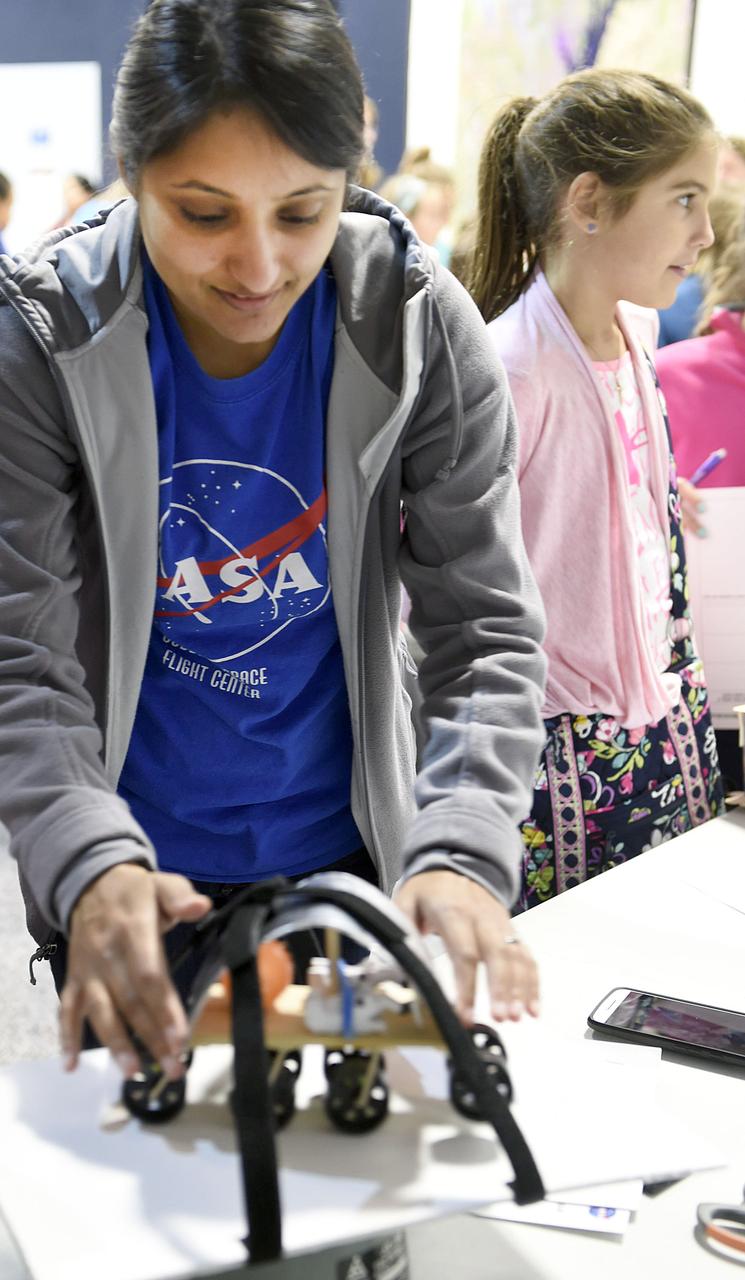 Junior Girl Scouts from two locals conceils, Girl Scouts of Central Maryland and Girl Scouts of Nations Capital, participated in She's an Engineer!  Girl Scout program on November 3, 2016. They met with  female NASA engineers and tested rover models in simulated I&T stations to explore the Engineering Design process.