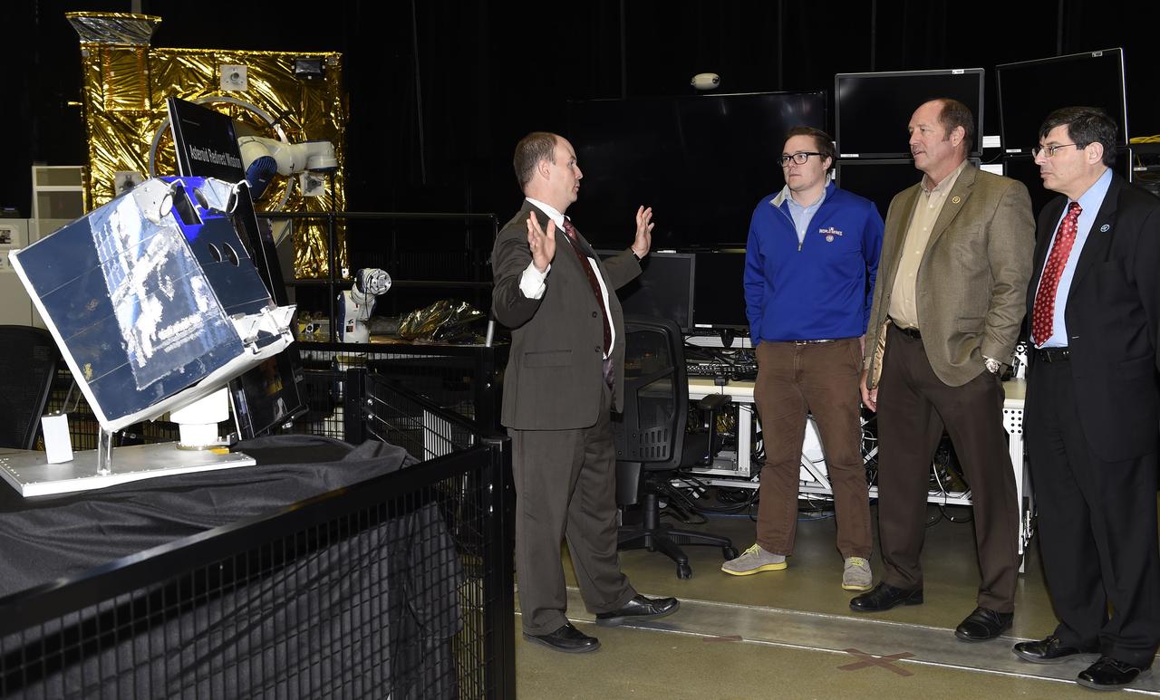 Reprresentative Ted Yoho (R-FL) and staff visited Goddard on Dec 9, 2016 via invitation from Center Director Chris Scolese.  District staff was updated on current work at Goddard and toured Hyperwall, James Webb Space Telescope and Robotic Operations Center. 