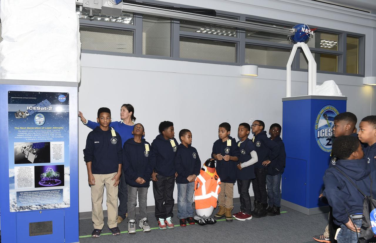 Ron Clark Academy students visited Goddard from Atlanta, Georgia on Dec 19, 201.  They visited JWST, Integration and Test facilities and Hyperwall.