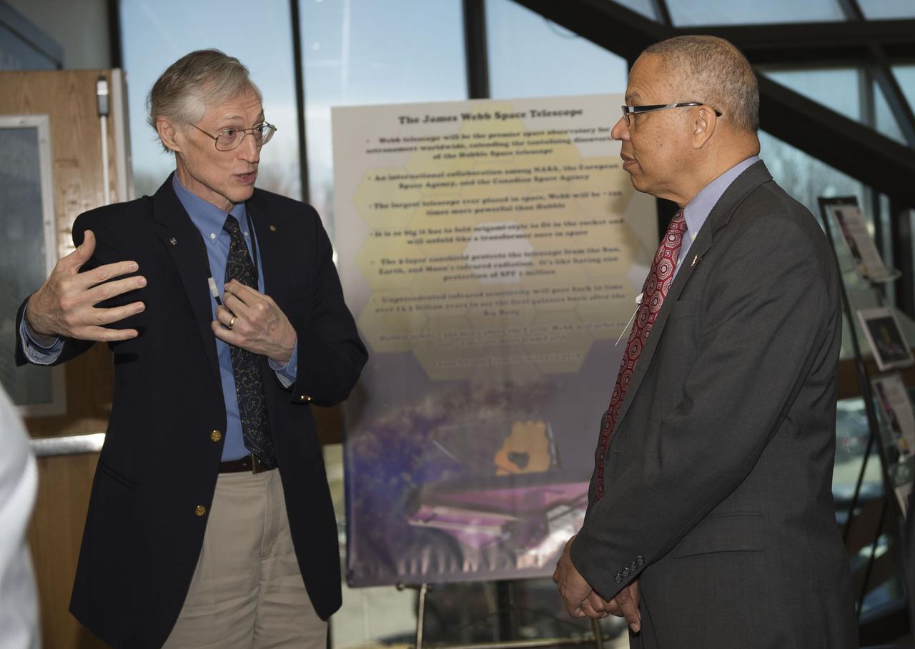 Lt. Governor Rutherford and staff visited Goddard on March 8, 2017. They toured James Webb Space Telescope with Bill Ochs and Robotic Operations Center with Ben Reed. They also met John Mather, Nobel Prize winner.