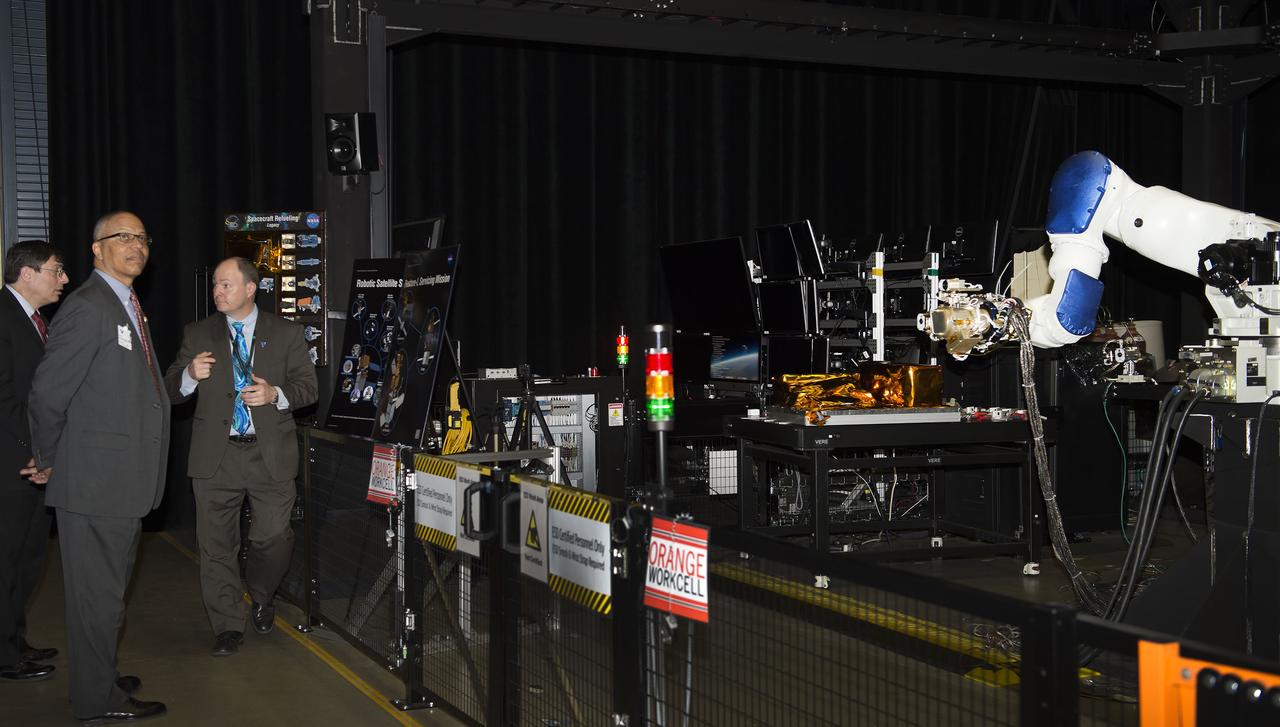 Lt. Governor Rutherford and staff visited Goddard on March 8, 2017. They toured James Webb Space Telescope with Bill Ochs and Robotic Operations Center with Ben Reed. They also met John Mather, Nobel Prize winner. 