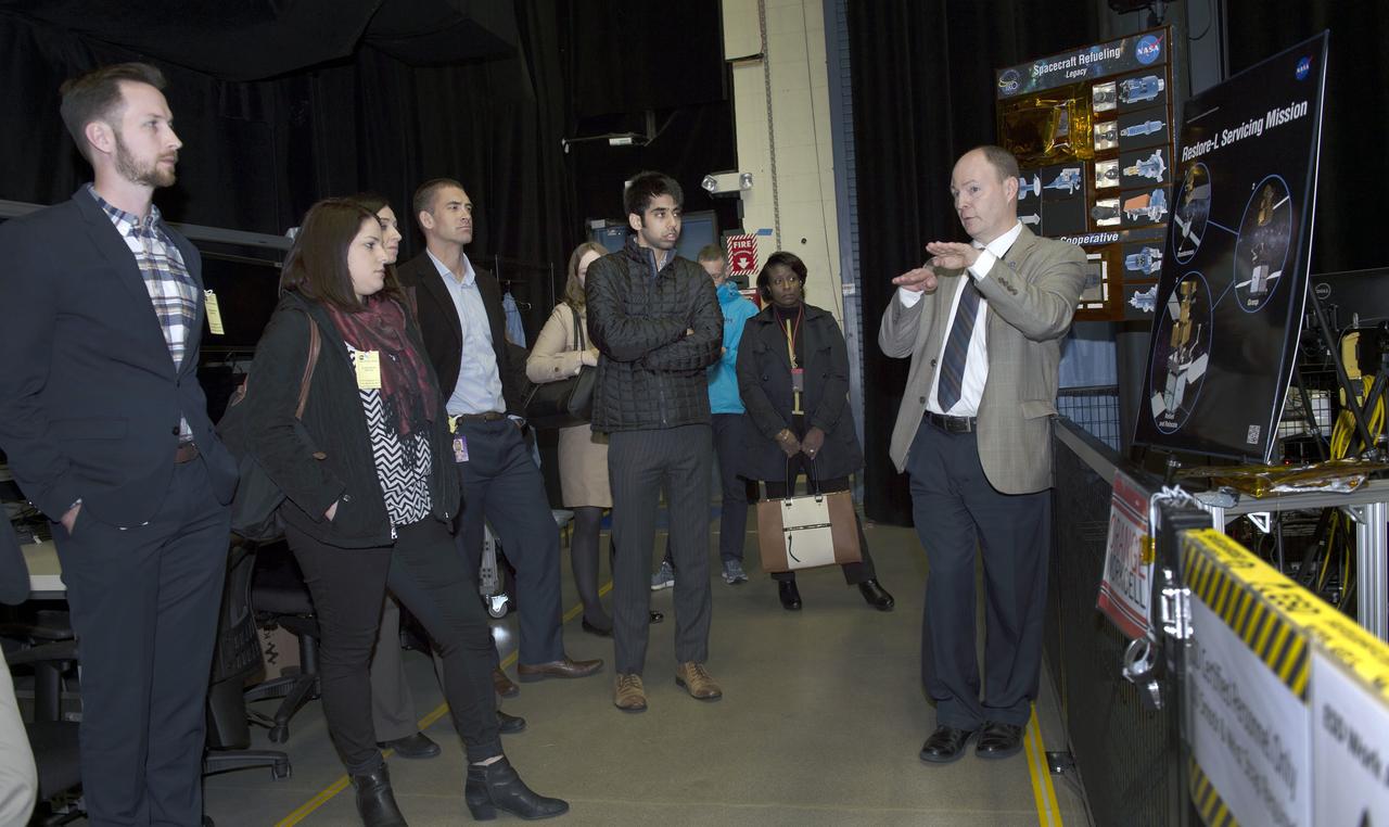 Congressional staff visited Goddard on March 10, 2017. They toured Science on a Sphere J. Garvin, B33 talk on ICESat-2 Dr. Kelly Brunt, Robotic Operations Center - Ben Reed, and JWST-Bill Ochs