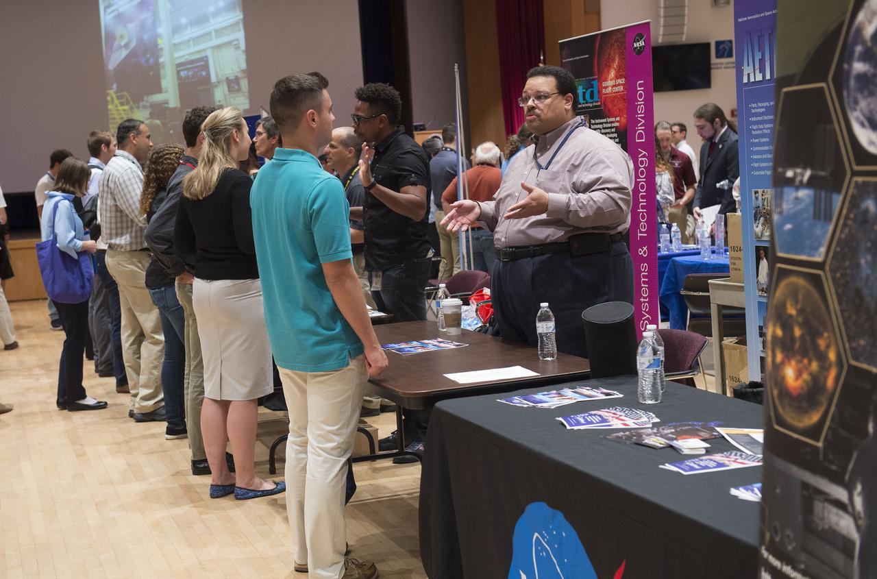 2017 interns attended closing ceremony and career fair at Goddard on August 9, 2017.  Chris Scolese gave remarks and interns talked with companies about prospective career opportunities