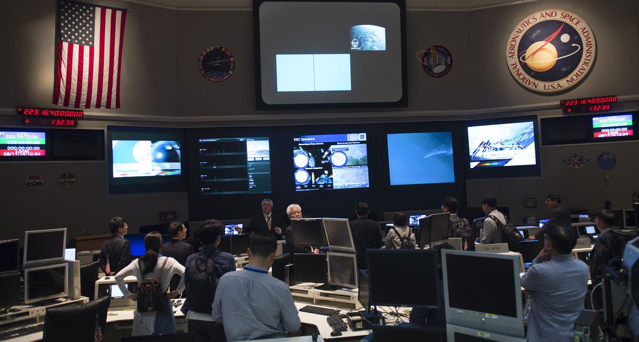 Korean delegates toured Goddard facilities with Center Director Chris Scolese on August 11, 2017