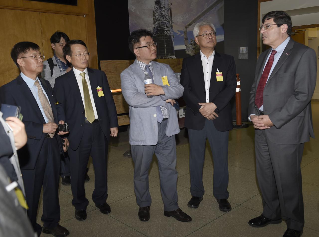 Korean delegates toured Goddard facilities with Center Director Chris Scolese on August 11, 2017