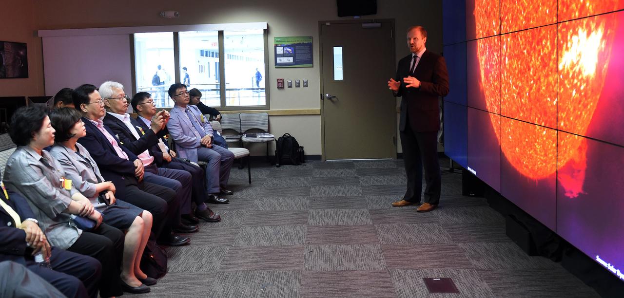 Korean delegates toured Goddard facilities with Center Director Chris Scolese on August 11, 2017