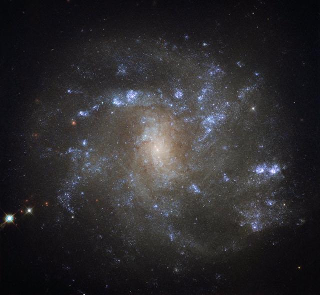 NASA image: Hubble Spots a Barred Lynx Spiral