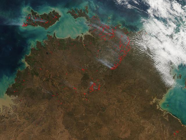NASA image: Fires in Australia's Northern Territory and Bathurst Island