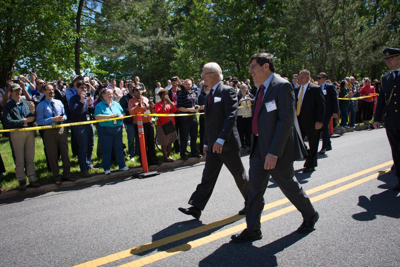 Swedish Delegation Visits GSFC – May 3, 2017 –Goddard Space Flight Center senior management and members of the Royal Swedish Academy walk towards Building 29 as part of the Swedish delegation’s tour of  the center.  Photo Credit:  NASA/Goddard/Rebecca Roth  Read more: <a href="https://go.nasa.gov/2p1rP0h" rel="nofollow">go.nasa.gov/2p1rP0h</a>  <b><a href="http://www.nasa.gov/audience/formedia/features/MP_Photo_Guidelines.html" rel="nofollow">NASA image use policy.</a></b>  <b><a href="http://www.nasa.gov/centers/goddard/home/index.html" rel="nofollow">NASA Goddard Space Flight Center</a></b> enables NASA’s mission through four scientific endeavors: Earth Science, Heliophysics, Solar System Exploration, and Astrophysics. Goddard plays a leading role in NASA’s accomplishments by contributing compelling scientific knowledge to advance the Agency’s mission.  <b>Follow us on <a href="http://twitter.com/NASAGoddardPix" rel="nofollow">Twitter</a></b>  <b>Like us on <a href="http://www.facebook.com/pages/Greenbelt-MD/NASA-Goddard/395013845897?ref=tsd" rel="nofollow">Facebook</a></b>  <b>Find us on <a href="http://instagrid.me/nasagoddard/?vm=grid" rel="nofollow">Instagram</a></b>      