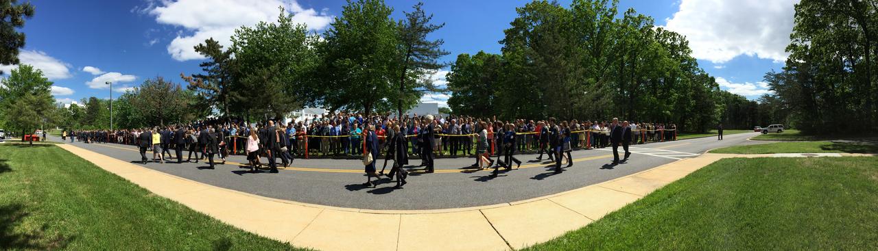 Swedish Delegation Visits GSFC – May 3, 2017 –Goddard Space Flight Center senior management and members of the Royal Swedish Academy walk towards Building 29 as part of the Swedish delegation’s tour of  the center.  Photo Credit:  NASA/Goddard/Rebecca Roth  Read more: <a href="https://go.nasa.gov/2p1rP0h" rel="nofollow">go.nasa.gov/2p1rP0h</a>  <b><a href="http://www.nasa.gov/audience/formedia/features/MP_Photo_Guidelines.html" rel="nofollow">NASA image use policy.</a></b>  <b><a href="http://www.nasa.gov/centers/goddard/home/index.html" rel="nofollow">NASA Goddard Space Flight Center</a></b> enables NASA’s mission through four scientific endeavors: Earth Science, Heliophysics, Solar System Exploration, and Astrophysics. Goddard plays a leading role in NASA’s accomplishments by contributing compelling scientific knowledge to advance the Agency’s mission.  <b>Follow us on <a href="http://twitter.com/NASAGoddardPix" rel="nofollow">Twitter</a></b>  <b>Like us on <a href="http://www.facebook.com/pages/Greenbelt-MD/NASA-Goddard/395013845897?ref=tsd" rel="nofollow">Facebook</a></b>  <b>Find us on <a href="http://instagrid.me/nasagoddard/?vm=grid" rel="nofollow">Instagram</a></b>      