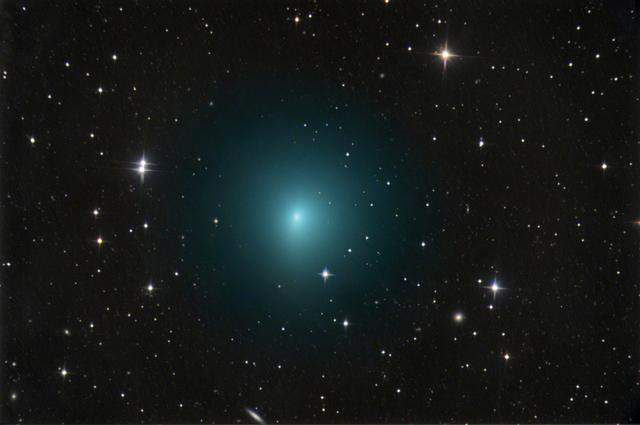 On April 1, 2017, comet 41P will pass closer than it normally does to Earth, giving observers with binoculars or a telescope a special viewing opportunity. Comet hunters in the Northern Hemisphere should look for it near the constellations Draco and Ursa Major, which the Big Dipper is part of.  Whether a comet will put on a good show for observers is notoriously difficult to predict, but 41P has a history of outbursts, and put on quite a display in 1973. If the comet experiences similar outbursts this time, there’s a chance it could become bright enough to see with the naked eye. The comet is expected to reach perihelion, or its closest approach to the sun, on April 12.  A member of the Jupiter family of comets, 41P makes a trip around the sun every 5.4 years, coming relatively close to Earth on some of those trips. On this approach, the comet will pass our planet at a distance of about 13 million miles (0.14 astronomical units), or about 55 times the distance from Earth to the moon. This is the comet’s closest approach to Earth in more than 50 years and perhaps more than a century.  Read more: <a href="https://go.nasa.gov/2nLNzes" rel="nofollow">go.nasa.gov/2nLNzes</a>  Photo caption: In this image taken March 24, 2017, comet 41P/Tuttle-Giacobini-Kresák is shown moving through a field of faint galaxies in the bowl of the Big Dipper. On April 1, the comet will pass by Earth at a distance of about 13 million miles (0.14 astronomical units), or 55 times the distance from Earth to the moon; that is a much closer approach than usual for this Jupiter-family comet.  Photo credit: Image copyright Chris Schur©, used with permission  <b><a href="http://www.nasa.gov/audience/formedia/features/MP_Photo_Guidelines.html" rel="nofollow">NASA image use policy.</a></b>  <b><a href="http://www.nasa.gov/centers/goddard/home/index.html" rel="nofollow">NASA Goddard Space Flight Center</a></b> enables NASA’s mission through four scientific endeavors: Earth Science, Heliophysics, Solar System Exploration, and Astrophysics. Goddard plays a leading role in NASA’s accomplishments by contributing compelling scientific knowledge to advance the Agency’s mission.  <b>Follow us on <a href="http://twitter.com/NASAGoddardPix" rel="nofollow">Twitter</a></b>  <b>Like us on <a href="http://www.facebook.com/pages/Greenbelt-MD/NASA-Goddard/395013845897?ref=tsd" rel="nofollow">Facebook</a></b>  <b>Find us on <a href="http://instagrid.me/nasagoddard/?vm=grid" rel="nofollow">Instagram</a></b>      
