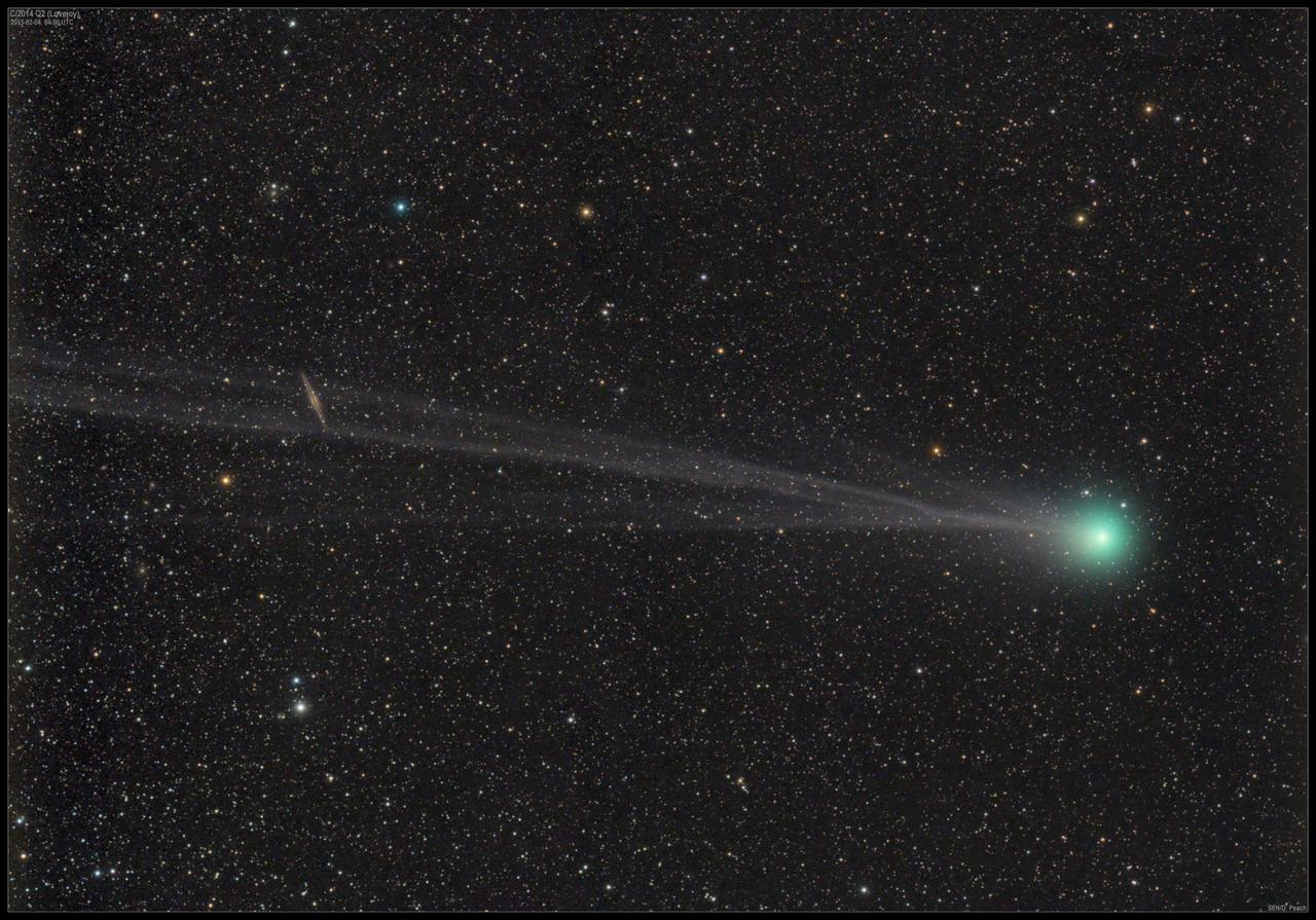 A trip past the sun may have selectively altered the production of one form of water in a comet – an effect not seen by astronomers before, a new NASA study suggests. Astronomers from NASA’s Goddard Space Flight Center in Greenbelt, Maryland, observed the Oort cloud comet C/2014 Q2, also called Lovejoy, when it passed near Earth in early 2015. Through NASA’s partnership in the W. M. Keck Observatory on Mauna Kea, Hawaii, the team observed the comet at infrared wavelengths a few days after Lovejoy passed its perihelion – or closest point to the sun. The team focused on Lovejoy’s water, simultaneously measuring the release of H2O along with production of a heavier form of water, HDO. Water molecules consist of two hydrogen atoms and one oxygen atom. A hydrogen atom has one proton, but when it also includes a neutron, that heavier hydrogen isotope is called deuterium, or the “D” in HDO. From these measurements, the researchers calculated the D-to-H ratio – a chemical fingerprint that provides clues about exactly where comets (or asteroids) formed within the cloud of material that surrounded the young sun in the early days of the solar system. Researchers also use the D-to-H value to try to understand how much of Earth’s water may have come from comets versus asteroids. Read more: <a href="http://go.nasa.gov/2lvd6Vt" rel="nofollow">go.nasa.gov/2lvd6Vt</a> <b><a href="http://www.nasa.gov/audience/formedia/features/MP_Photo_Guidelines.html" rel="nofollow">NASA image use policy.</a></b> <b><a href="http://www.nasa.gov/centers/goddard/home/index.html" rel="nofollow">NASA Goddard Space Flight Center</a></b> enables NASA’s mission through four scientific endeavors: Earth Science, Heliophysics, Solar System Exploration, and Astrophysics. Goddard plays a leading role in NASA’s accomplishments by contributing compelling scientific knowledge to advance the Agency’s mission. <b>Follow us on <a href="http://twitter.com/NASAGoddardPix" rel="nofollow">Twitter</a></b> <b>Like us on <a href="http://www.facebook.com/pages/Greenbelt-MD/NASA-Goddard/395013845897?ref=tsd" rel="nofollow">Facebook</a></b> <b>Find us on <a href="http://instagrid.me/nasagoddard/?vm=grid" rel="nofollow">Instagram</a></b>