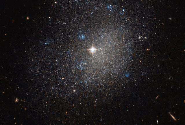 NASA image: Hubble Chases a Small Stellar Galaxy in the Hunting Dog