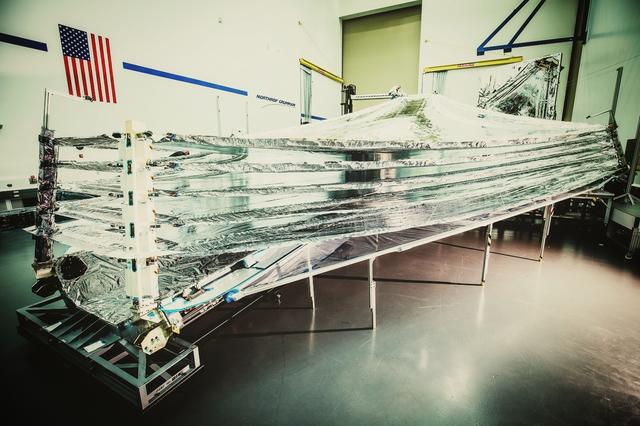 The last of the five sunshield layers responsible for protecting the optics and instruments of NASA’s James Webb Space Telescope is now complete.  Read more: <a href="http://go.nasa.gov/2erZV41" rel="nofollow">go.nasa.gov/2erZV41</a>  <b><a href="http://www.nasa.gov/audience/formedia/features/MP_Photo_Guidelines.html" rel="nofollow">NASA image use policy.</a></b>  <b><a href="http://www.nasa.gov/centers/goddard/home/index.html" rel="nofollow">NASA Goddard Space Flight Center</a></b> enables NASA’s mission through four scientific endeavors: Earth Science, Heliophysics, Solar System Exploration, and Astrophysics. Goddard plays a leading role in NASA’s accomplishments by contributing compelling scientific knowledge to advance the Agency’s mission.  <b>Follow us on <a href="http://twitter.com/NASAGoddardPix" rel="nofollow">Twitter</a></b>  <b>Like us on <a href="http://www.facebook.com/pages/Greenbelt-MD/NASA-Goddard/395013845897?ref=tsd" rel="nofollow">Facebook</a></b>  <b>Find us on <a href="http://instagrid.me/nasagoddard/?vm=grid" rel="nofollow">Instagram</a></b>           