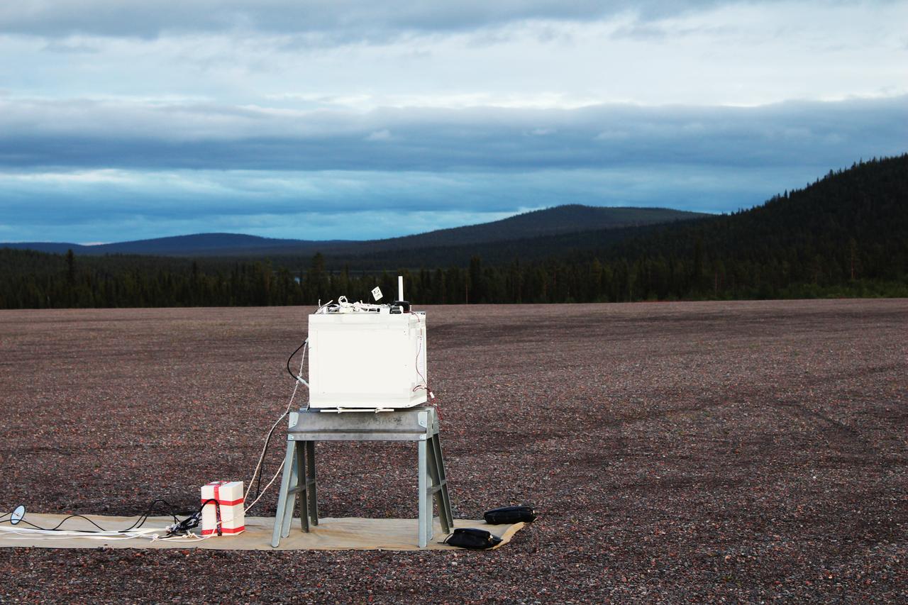 A BARREL payload sits on the launch pad at Esrange Space Center near Kiruna, Sweden.   The BARREL team is at Esrange Space Center launching a series of six scientific payloads on miniature scientific balloons. The NASA-funded BARREL – which stands for Balloon Array for Radiation-belt Relativistic Electron Losses – primarily measures X-rays in Earth’s atmosphere near the North and South Poles. These X-rays are produced by electrons raining down into the atmosphere from two giant swaths of radiation that surround Earth, called the Van Allen belts. Learning about the radiation near Earth helps us to better protect our satellites.   Several of the BARREL balloons also carry instruments built by undergraduate students to measure the total electron content of Earth’s ionosphere, as well as the low-frequency electromagnetic waves that help to scatter electrons into Earth’s atmosphere. Though about 90 feet in diameter, the BARREL balloons are much smaller than standard football stadium-sized scientific balloons.  This is the fourth campaign for the BARREL mission. BARREL is led by Dartmouth College in Hanover, New Hampshire. The undergraduate student instrument team is led by the University of Houston and funded by the Undergraduate Student Instrument Project out of NASA’s Wallops Flight Facility. For more information on NASA’s scientific balloon program, visit: <a href="http://www.nasa.gov/scientificballoons" rel="nofollow">www.nasa.gov/scientificballoons</a>.   Image credit: NASA/University of Houston/Edgar Bering   <b><a href="http://www.nasa.gov/audience/formedia/features/MP_Photo_Guidelines.html" rel="nofollow">NASA image use policy.</a></b>  <b><a href="http://www.nasa.gov/centers/goddard/home/index.html" rel="nofollow">NASA Goddard Space Flight Center</a></b> enables NASA’s mission through four scientific endeavors: Earth Science, Heliophysics, Solar System Exploration, and Astrophysics. Goddard plays a leading role in NASA’s accomplishments by contributing compelling scientific knowledge to advance the Agency’s mission.  <b>Follow us on <a href="http://twitter.com/NASAGoddardPix" rel="nofollow">Twitter</a></b>  <b>Like us on <a href="http://www.facebook.com/pages/Greenbelt-MD/NASA-Goddard/395013845897?ref=tsd" rel="nofollow">Facebook</a></b>  <b>Find us on <a href="http://instagrid.me/nasagoddard/?vm=grid" rel="nofollow">Instagram</a></b>    
