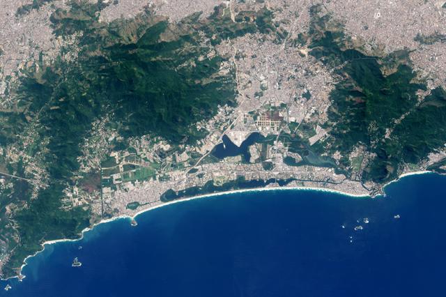NASA image: Barra da Tijuca, Rio de Janeiro, from Space