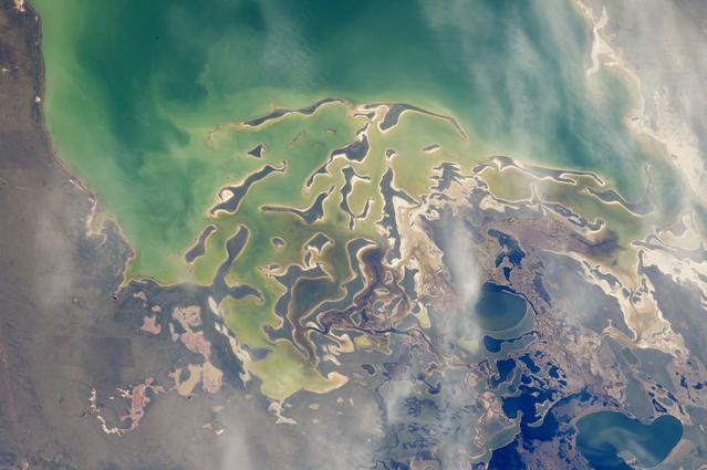 Lake Tengiz from space