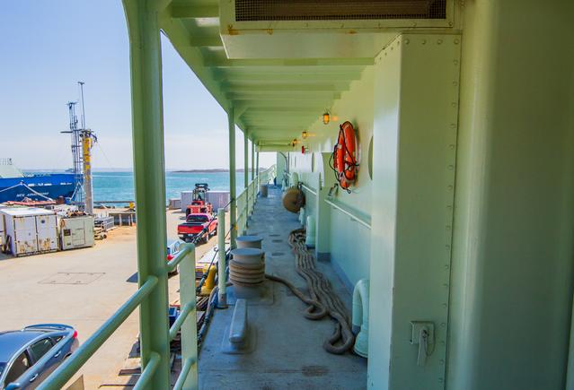 These walkways are leisurely and calm here, but out on the open ocean, they’re likely to be washed with sea spray and the occasional rogue wave. Atlantis is 83.2 meters end to end.  ---  The <b><a href="http://naames.larc.nasa.gov/" rel="nofollow">North Atlantic Aerosols and Marine Ecosystems Study </a></b> (NAAMES) is a five year investigation to resolve key processes controlling ocean system function, their influences on atmospheric aerosols and clouds and their implications for climate.  Michael Starobin joined the NAAMES field campaign on behalf of Earth Expeditions and NASA Goddard Space Flight Center’s Office of Communications. He presented stories about the important, multi-disciplinary research being conducted by the NAAMES team, with an eye towards future missions on the NASA drawing board. This is a NAAMES photo essay put together by Starobin, a collection of 49 photographs and captions.  Photo and Caption Credit: Michael Starobin   <b><a href="http://www.nasa.gov/audience/formedia/features/MP_Photo_Guidelines.html" rel="nofollow">NASA image use policy</a></b>  <b><a href="http://www.nasa.gov/centers/goddard/home/index.html" rel="nofollow">NASA Goddard Space Flight Center</a></b> enables NASA’s mission through four scientific endeavors: Earth Science, Heliophysics, Solar System Exploration, and Astrophysics. Goddard plays a leading role in NASA’s accomplishments by contributing compelling scientific knowledge to advance the Agency’s mission.  <b>Follow us on <a href="http://twitter.com/NASAGoddardPix" rel="nofollow">Twitter</a></b>  <b>Like us on <a href="http://www.facebook.com/pages/Greenbelt-MD/NASA-Goddard/395013845897?ref=tsd" rel="nofollow">Facebook</a></b>  <b>Find us on <a href="https://www.instagram.com/nasagoddard/?hl=en" rel="nofollow">Instagram</a></b> 