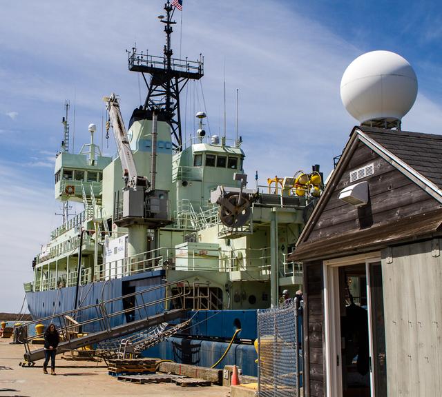 The R/V Atlantis is one of three research vessels built to roughly the same specifications. One of its unique claims to fame is that it typically hosts the DSV (Deep SubmergenceVehicle) Alvin.  ---  The <b><a href="http://naames.larc.nasa.gov/" rel="nofollow">North Atlantic Aerosols and Marine Ecosystems Study </a></b> (NAAMES) is a five year investigation to resolve key processes controlling ocean system function, their influences on atmospheric aerosols and clouds and their implications for climate.  Michael Starobin joined the NAAMES field campaign on behalf of Earth Expeditions and NASA Goddard Space Flight Center’s Office of Communications. He presented stories about the important, multi-disciplinary research being conducted by the NAAMES team, with an eye towards future missions on the NASA drawing board. This is a NAAMES photo essay put together by Starobin, a collection of 49 photographs and captions.  Photo and Caption Credit: Michael Starobin   <b><a href="http://www.nasa.gov/audience/formedia/features/MP_Photo_Guidelines.html" rel="nofollow">NASA image use policy</a></b>  <b><a href="http://www.nasa.gov/centers/goddard/home/index.html" rel="nofollow">NASA Goddard Space Flight Center</a></b> enables NASA’s mission through four scientific endeavors: Earth Science, Heliophysics, Solar System Exploration, and Astrophysics. Goddard plays a leading role in NASA’s accomplishments by contributing compelling scientific knowledge to advance the Agency’s mission.  <b>Follow us on <a href="http://twitter.com/NASAGoddardPix" rel="nofollow">Twitter</a></b>  <b>Like us on <a href="http://www.facebook.com/pages/Greenbelt-MD/NASA-Goddard/395013845897?ref=tsd" rel="nofollow">Facebook</a></b>  <b>Find us on <a href="https://www.instagram.com/nasagoddard/?hl=en" rel="nofollow">Instagram</a></b> 