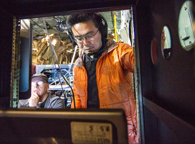 A NAAMES researcher evaluates data coming in somewhere above the North Atlantic.   ---  The <b><a href="http://naames.larc.nasa.gov/" rel="nofollow">North Atlantic Aerosols and Marine Ecosystems Study </a></b> (NAAMES) is a five year investigation to resolve key processes controlling ocean system function, their influences on atmospheric aerosols and clouds and their implications for climate.  Michael Starobin joined the NAAMES field campaign on behalf of Earth Expeditions and NASA Goddard Space Flight Center’s Office of Communications. He presented stories about the important, multi-disciplinary research being conducted by the NAAMES team, with an eye towards future missions on the NASA drawing board. This is a NAAMES photo essay put together by Starobin, a collection of 49 photographs and captions.  Photo and Caption Credit: Michael Starobin   <b><a href="http://www.nasa.gov/audience/formedia/features/MP_Photo_Guidelines.html" rel="nofollow">NASA image use policy</a></b>  <b><a href="http://www.nasa.gov/centers/goddard/home/index.html" rel="nofollow">NASA Goddard Space Flight Center</a></b> enables NASA’s mission through four scientific endeavors: Earth Science, Heliophysics, Solar System Exploration, and Astrophysics. Goddard plays a leading role in NASA’s accomplishments by contributing compelling scientific knowledge to advance the Agency’s mission.  <b>Follow us on <a href="http://twitter.com/NASAGoddardPix" rel="nofollow">Twitter</a></b>  <b>Like us on <a href="http://www.facebook.com/pages/Greenbelt-MD/NASA-Goddard/395013845897?ref=tsd" rel="nofollow">Facebook</a></b>  <b>Find us on <a href="https://www.instagram.com/nasagoddard/?hl=en" rel="nofollow">Instagram</a></b> 