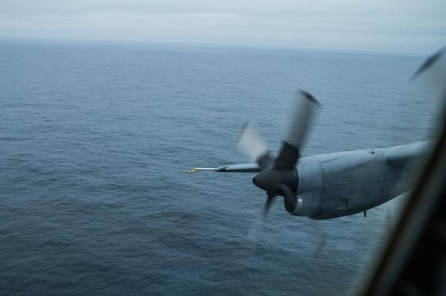 The C130 makes a low altitude turn over its designated research coordinates in the North Atlantic.   ---  The <b><a href="http://naames.larc.nasa.gov/" rel="nofollow">North Atlantic Aerosols and Marine Ecosystems Study </a></b> (NAAMES) is a five year investigation to resolve key processes controlling ocean system function, their influences on atmospheric aerosols and clouds and their implications for climate.  Michael Starobin joined the NAAMES field campaign on behalf of Earth Expeditions and NASA Goddard Space Flight Center’s Office of Communications. He presented stories about the important, multi-disciplinary research being conducted by the NAAMES team, with an eye towards future missions on the NASA drawing board. This is a NAAMES photo essay put together by Starobin, a collection of 49 photographs and captions.  Photo and Caption Credit: Michael Starobin   <b><a href="http://www.nasa.gov/audience/formedia/features/MP_Photo_Guidelines.html" rel="nofollow">NASA image use policy</a></b>  <b><a href="http://www.nasa.gov/centers/goddard/home/index.html" rel="nofollow">NASA Goddard Space Flight Center</a></b> enables NASA’s mission through four scientific endeavors: Earth Science, Heliophysics, Solar System Exploration, and Astrophysics. Goddard plays a leading role in NASA’s accomplishments by contributing compelling scientific knowledge to advance the Agency’s mission.  <b>Follow us on <a href="http://twitter.com/NASAGoddardPix" rel="nofollow">Twitter</a></b>  <b>Like us on <a href="http://www.facebook.com/pages/Greenbelt-MD/NASA-Goddard/395013845897?ref=tsd" rel="nofollow">Facebook</a></b>  <b>Find us on <a href="https://www.instagram.com/nasagoddard/?hl=en" rel="nofollow">Instagram</a></b> 