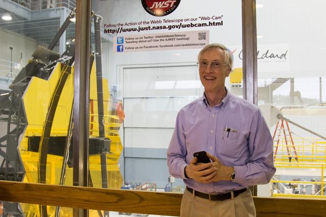NASA image: Dr. John Mather and the James Webb Space Telescope
