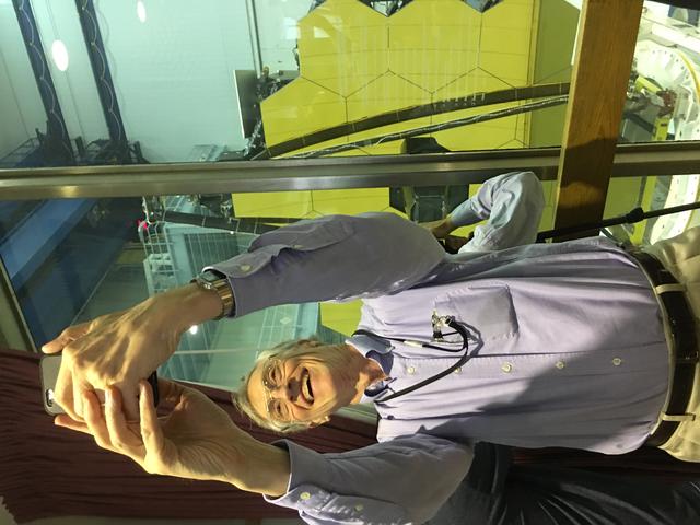 NASA image: Dr. John Mather and the James Webb Space Telescope