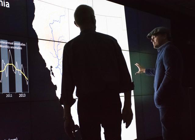 NASA image: Leonardo DiCaprio visited Goddard Saturday to discuss Earth science with Piers Sellers