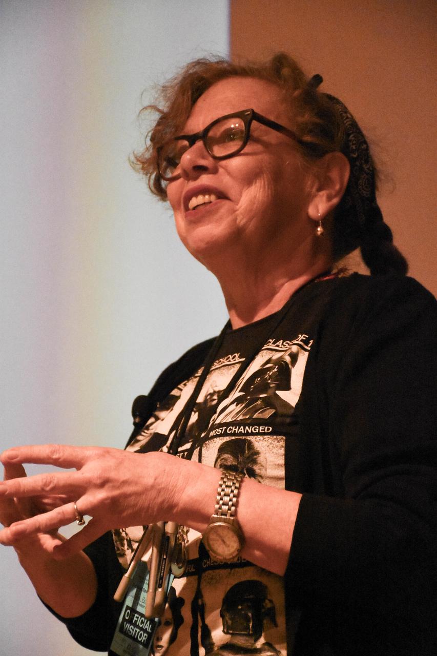 Cartoonist and professor of creativity Lynda Barry presented the benefits of creativity in everyday life as part of Goddard's Office of Communications Story Lab seminar series.   Read more: <a href="http://www.nasa.gov/feature/goddard/2016/cartoonist-discusses-creativity-at-nasa-goddard" rel="nofollow">www.nasa.gov/feature/goddard/2016/cartoonist-discusses-cr...</a>  Credit: NASA/Goddard/Rebecca Roth  <b><a href="http://www.nasa.gov/audience/formedia/features/MP_Photo_Guidelines.html" rel="nofollow">NASA image use policy.</a></b>  <b><a href="http://www.nasa.gov/centers/goddard/home/index.html" rel="nofollow">NASA Goddard Space Flight Center</a></b> enables NASA’s mission through four scientific endeavors: Earth Science, Heliophysics, Solar System Exploration, and Astrophysics. Goddard plays a leading role in NASA’s accomplishments by contributing compelling scientific knowledge to advance the Agency’s mission.  <b>Follow us on <a href="http://twitter.com/NASAGoddardPix" rel="nofollow">Twitter</a></b>  <b>Like us on <a href="http://www.facebook.com/pages/Greenbelt-MD/NASA-Goddard/395013845897?ref=tsd" rel="nofollow">Facebook</a></b>  <b>Find us on <a href="http://instagrid.me/nasagoddard/?vm=grid" rel="nofollow">Instagram</a></b>      