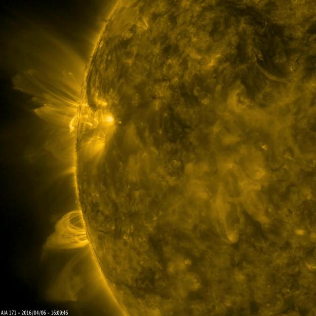 NASA image: Towering Magnetic Arches Seen by NASA’s SDO