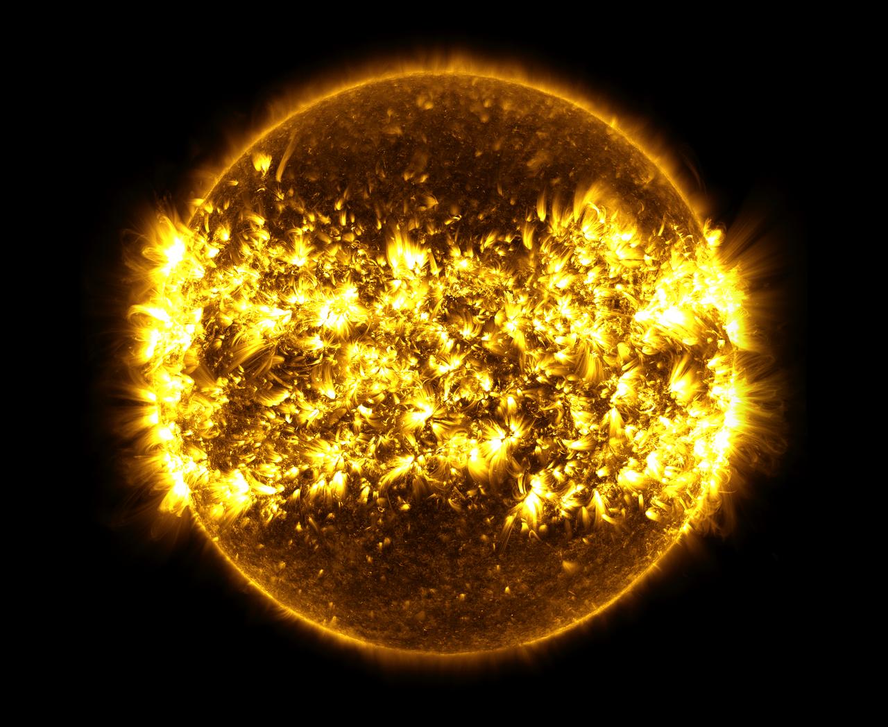 This image, is a composite of 23 separate images spanning the period of January 11, 2015 to January 21, 2016. It uses the SDO AIA wavelength of 171 angstroms and reveals the zones on the sun where active regions are most common during this part of the solar cycle. There are wallpapers sized for some phones and tablets available to download here: <a href="https://svs.gsfc.nasa.gov/cgi-bin/details.cgi?aid=12144#.Vr4_WtIQzrs.twitter" rel="nofollow">svs.gsfc.nasa.gov/cgi-bin/details.cgi?aid=12144#.Vr4_WtIQ...</a> Credit: NASA's Goddard Space Flight Center/SDO/S. Wiessinger <b><a href="http://www.nasa.gov/audience/formedia/features/MP_Photo_Guidelines.html" rel="nofollow">NASA image use policy.</a></b> <b><a href="http://www.nasa.gov/centers/goddard/home/index.html" rel="nofollow">NASA Goddard Space Flight Center</a></b> enables NASA’s mission through four scientific endeavors: Earth Science, Heliophysics, Solar System Exploration, and Astrophysics. Goddard plays a leading role in NASA’s accomplishments by contributing compelling scientific knowledge to advance the Agency’s mission. <b>Follow us on <a href="http://twitter.com/NASAGoddardPix" rel="nofollow">Twitter</a></b> <b>Like us on <a href="http://www.facebook.com/pages/Greenbelt-MD/NASA-Goddard/395013845897?ref=tsd" rel="nofollow">Facebook</a></b> <b>Find us on <a href="http://instagrid.me/nasagoddard/?vm=grid" rel="nofollow">Instagram</a></b>