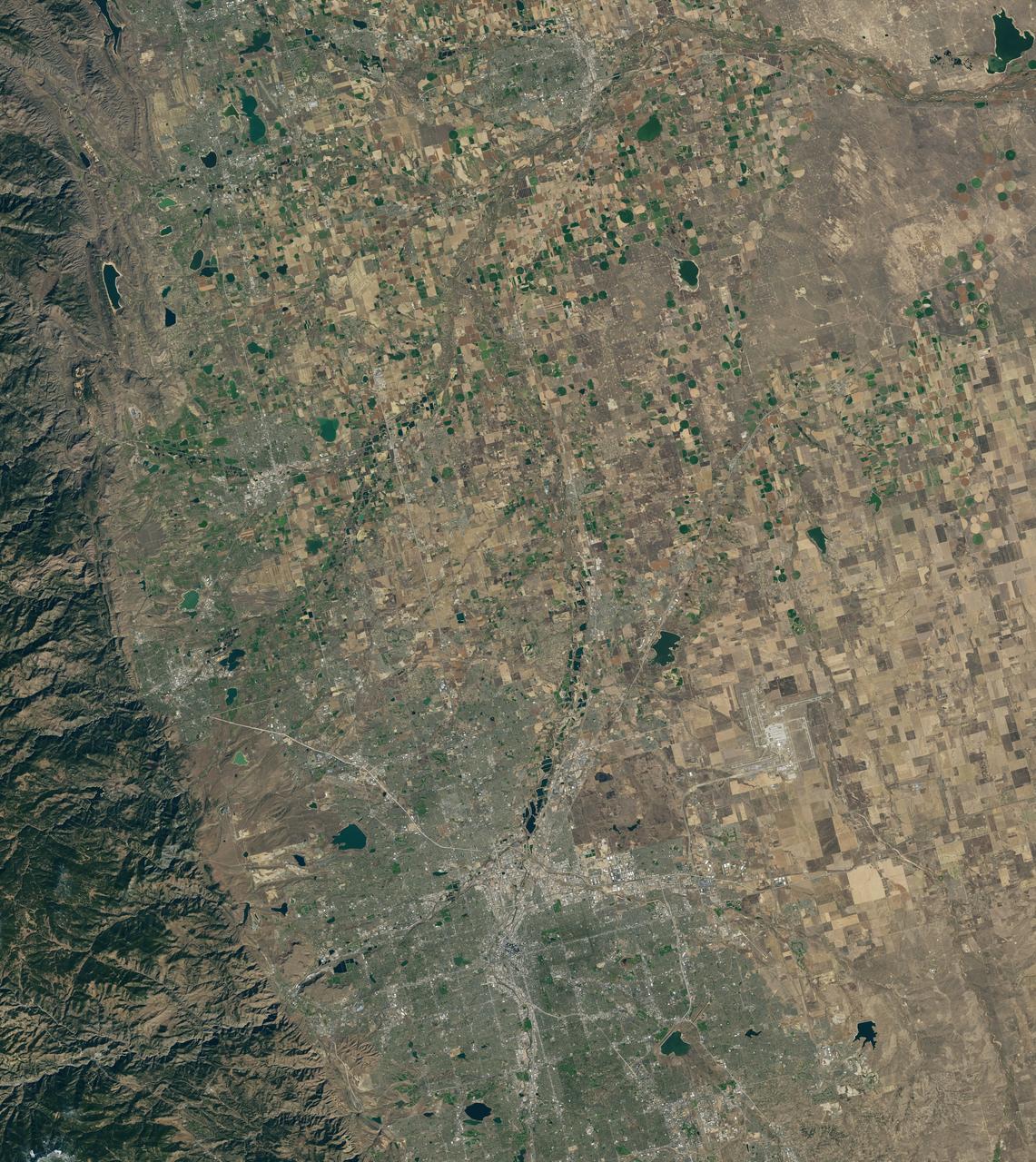 Landsat 7 image of  Denver area acquired Nov 3, 2015.  Landsat 7 is a U.S. satellite used to acquire remotely sensed images of the Earth's land surface and surrounding coastal regions. It is maintained by the Landsat 7 Project Science Office at the NASA Goddard Space Flight Center in Greenbelt, MD...Landsat satellites have been acquiring images of the Earth’s land surface since 1972.  Currently there are more than 2 million Landsat images in the National Satellite Land Remote Sensing Data Archive.    For more information visit: <a href="http://landsat.usgs.gov/" rel="nofollow">landsat.usgs.gov/</a>..To learn more about the Landsat satellite go to:.<a href="http://landsat.gsfc.nasa.gov/" rel="nofollow">landsat.gsfc.nasa.gov/</a>  Credit: NASA/GSFC/Landsat 7  <b><a href="http://www.nasa.gov/audience/formedia/features/MP_Photo_Guidelines.html" rel="nofollow">NASA image use policy.</a></b>  <b><a href="http://www.nasa.gov/centers/goddard/home/index.html" rel="nofollow">NASA Goddard Space Flight Center</a></b> enables NASA’s mission through four scientific endeavors: Earth Science, Heliophysics, Solar System Exploration, and Astrophysics. Goddard plays a leading role in NASA’s accomplishments by contributing compelling scientific knowledge to advance the Agency’s mission.  <b>Follow us on <a href="http://twitter.com/NASAGoddardPix" rel="nofollow">Twitter</a></b>  <b>Like us on <a href="http://www.facebook.com/pages/Greenbelt-MD/NASA-Goddard/395013845897?ref=tsd" rel="nofollow">Facebook</a></b>  <b>Find us on <a href="http://instagrid.me/nasagoddard/?vm=grid" rel="nofollow">Instagram</a></b>