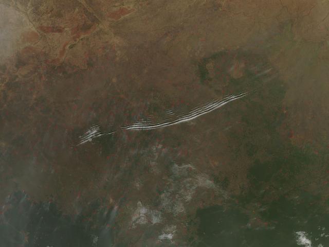 NASA image: Wave clouds over the Central African Republic
