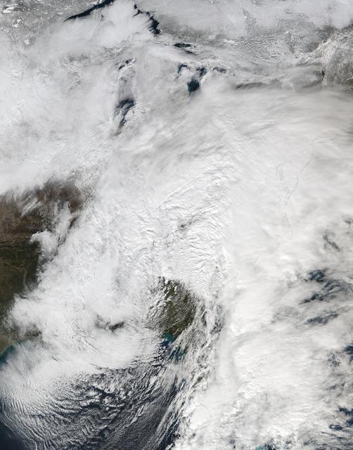 NASA image: Winter storm over the eastern United States